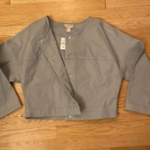 NWT Loft Gray Button Jacket - Size M